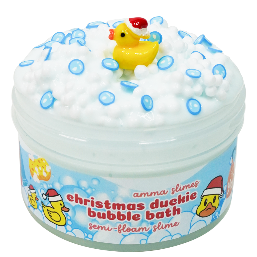 Christmas Duckie Bubble Bath Semi-Floam Slime