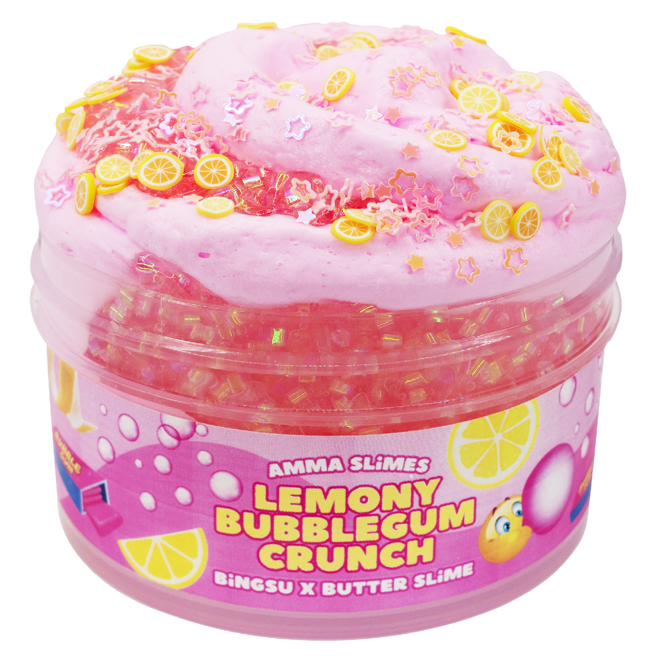 Lemony Bubblegum Crunch Slime